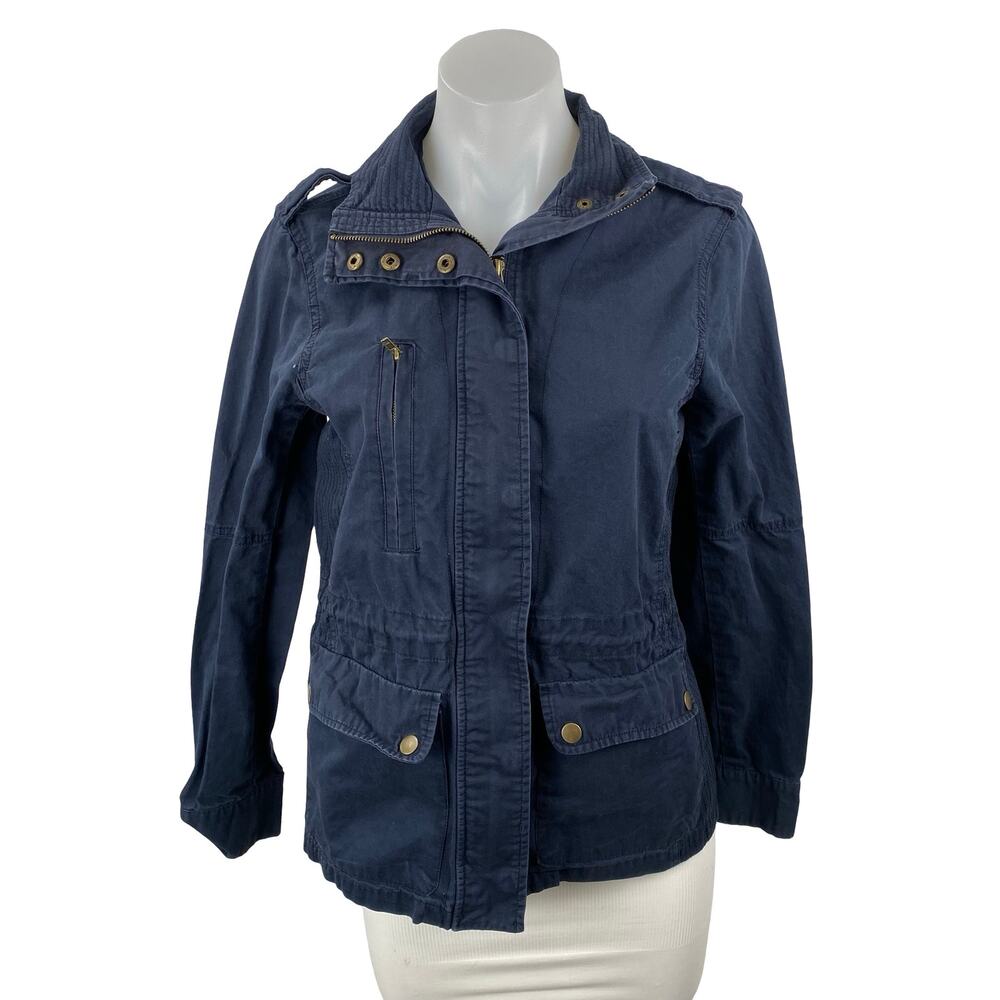 Forever 21 Women's Navy Blue Long Sleeve Full Zip Anorak Outdoor Jacket Size S